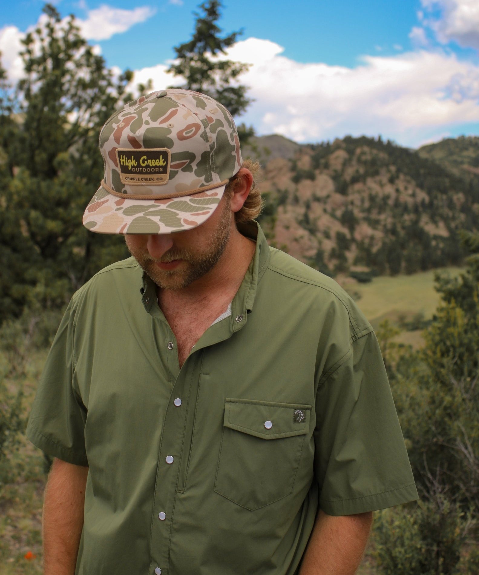 High Creek National Park Camo Patch Hat Harvest Duck Camo - High Creek