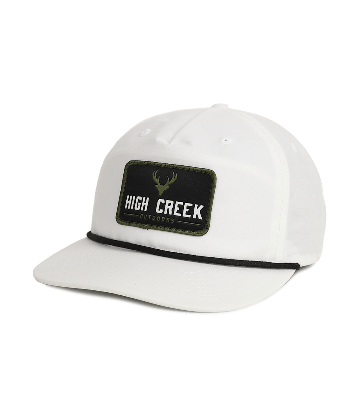 High Creek Outdoors Deer Head Patch Hat White - High Creek