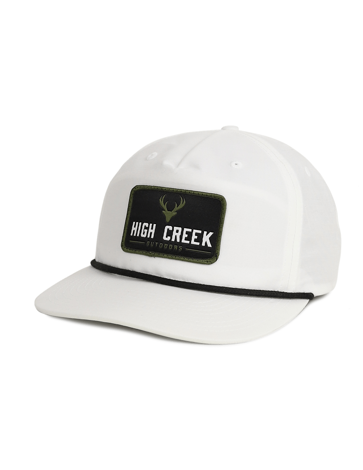 High Creek Outdoors Deer Head Patch Hat White - High Creek