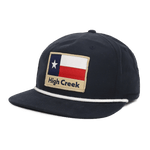 High Creek Rustic TX Flag Patch Hat Midnight Navy - High Creek