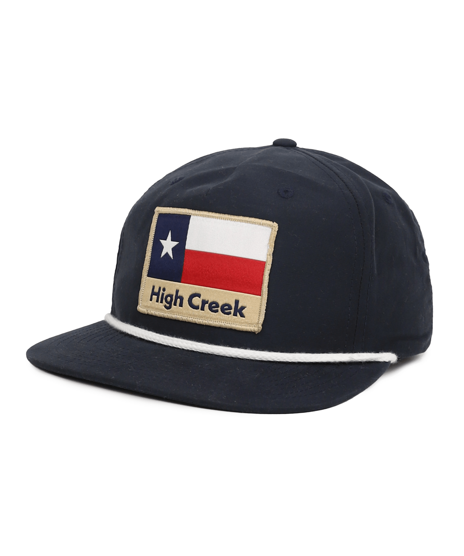 High Creek Rustic TX Flag Patch Hat Midnight Navy - High Creek