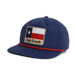 High Creek Rustic TX Flag Patch Hat Navy & Red - High Creek