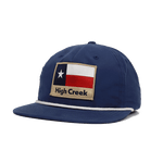 High Creek Rustic TX Flag Patch Hat Navy & White - High Creek