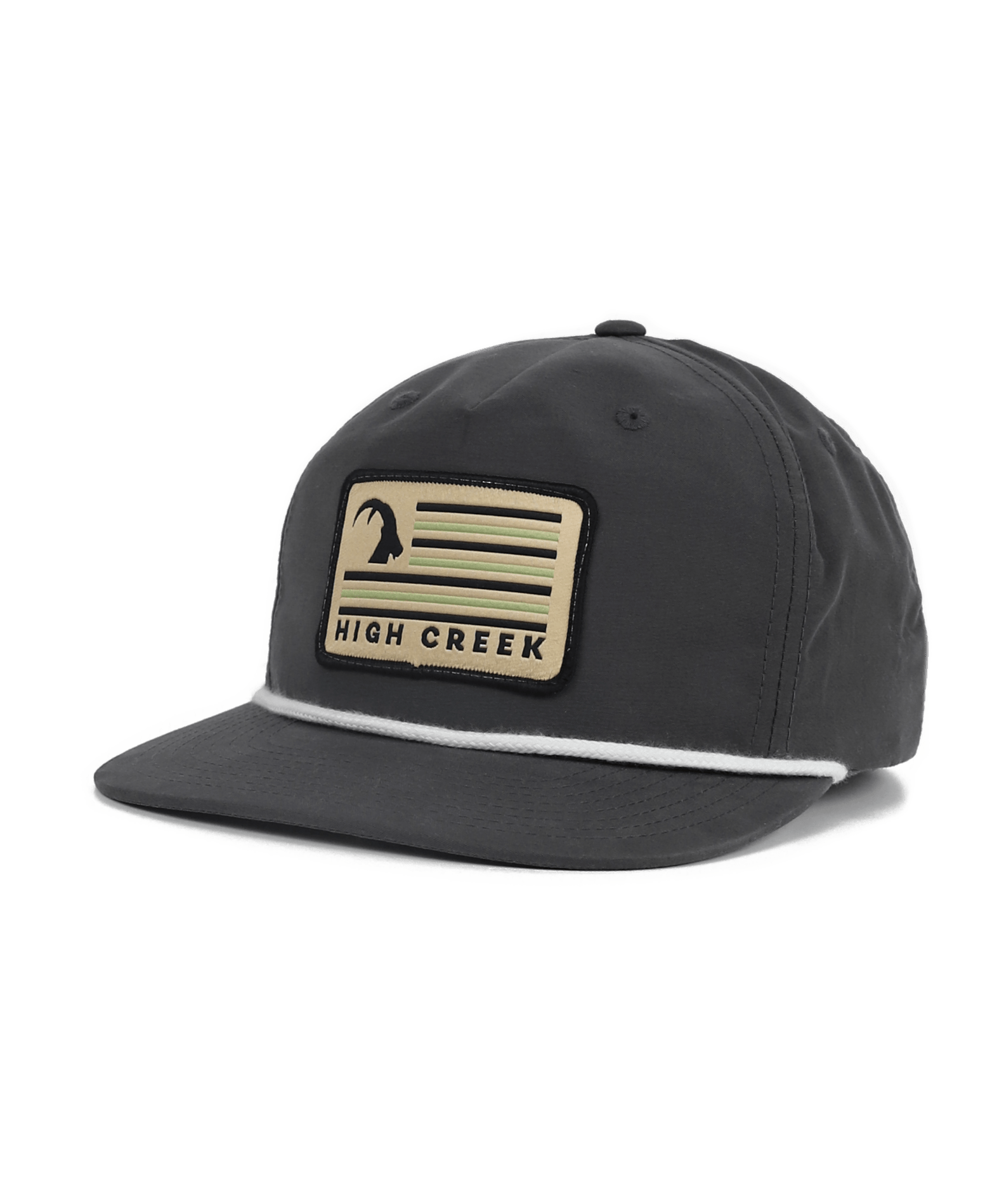 Ibex Flag Patch Hat Charcoal - High Creek