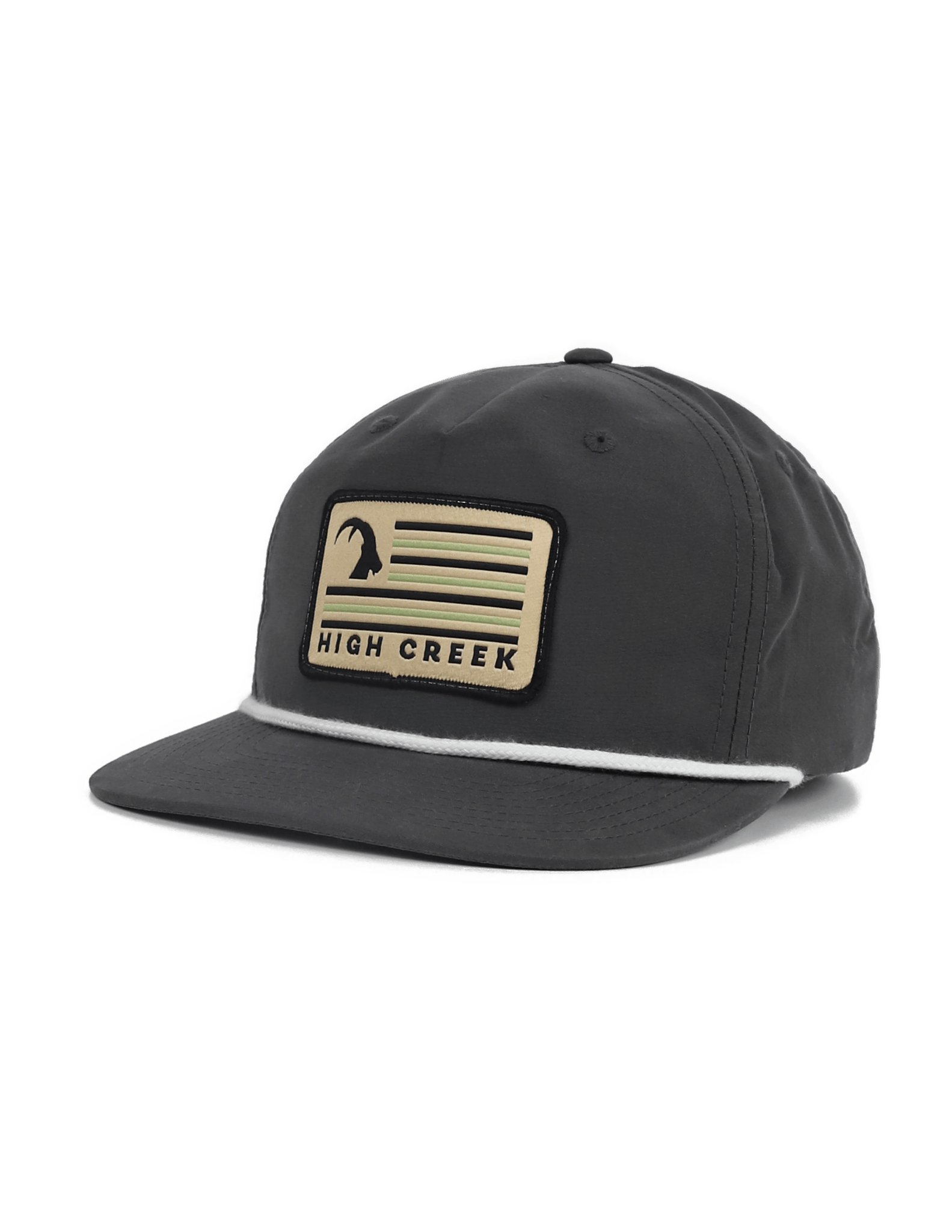 Ibex Flag Patch Hat Charcoal - High Creek