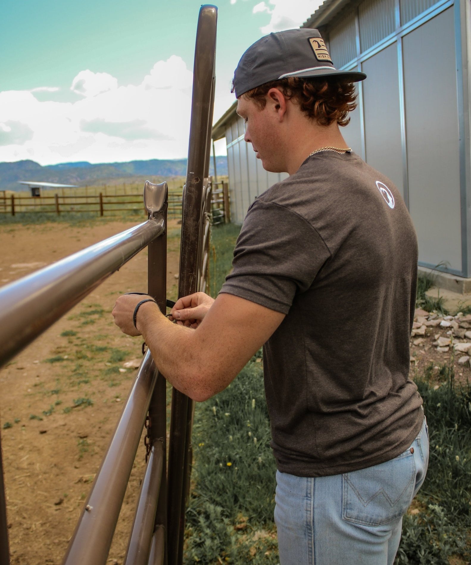 Ibex Flag Patch Hat Charcoal - High Creek