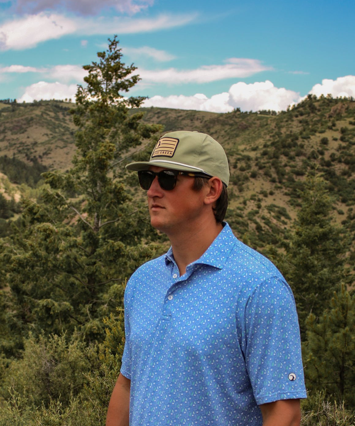 Ibex Flag Patch Hat Sage - High Creek