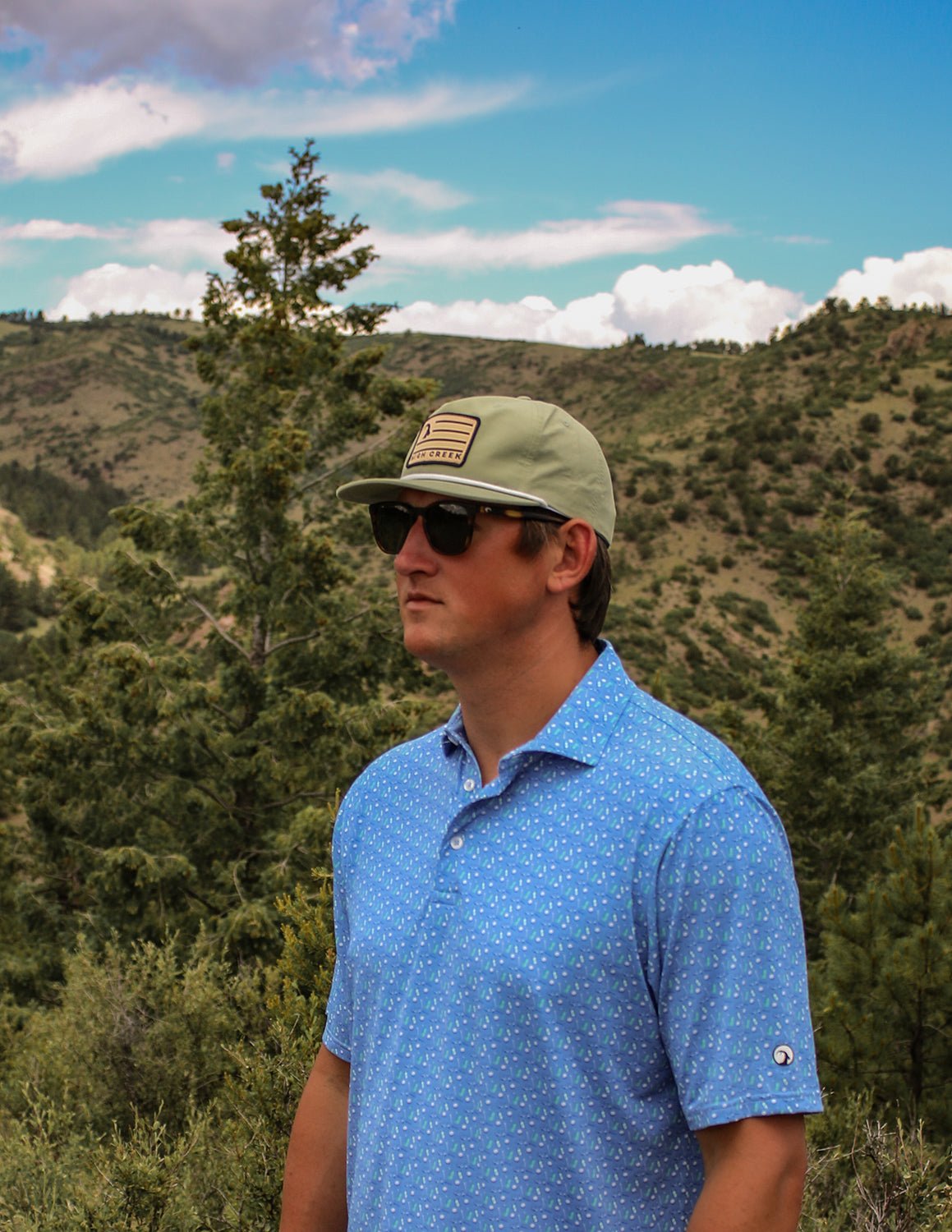 Ibex Flag Patch Hat Sage - High Creek