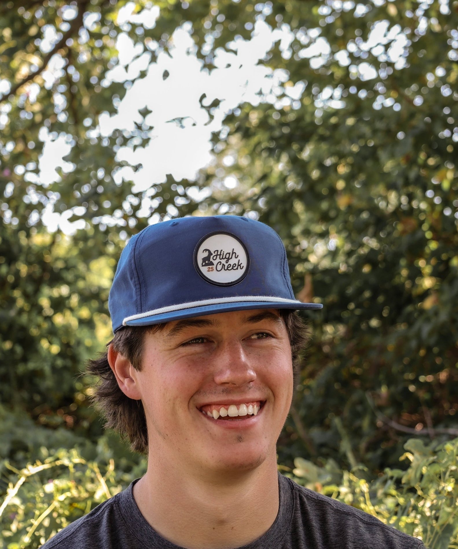 Ibex Standing Script Patch Hat Navy - High Creek