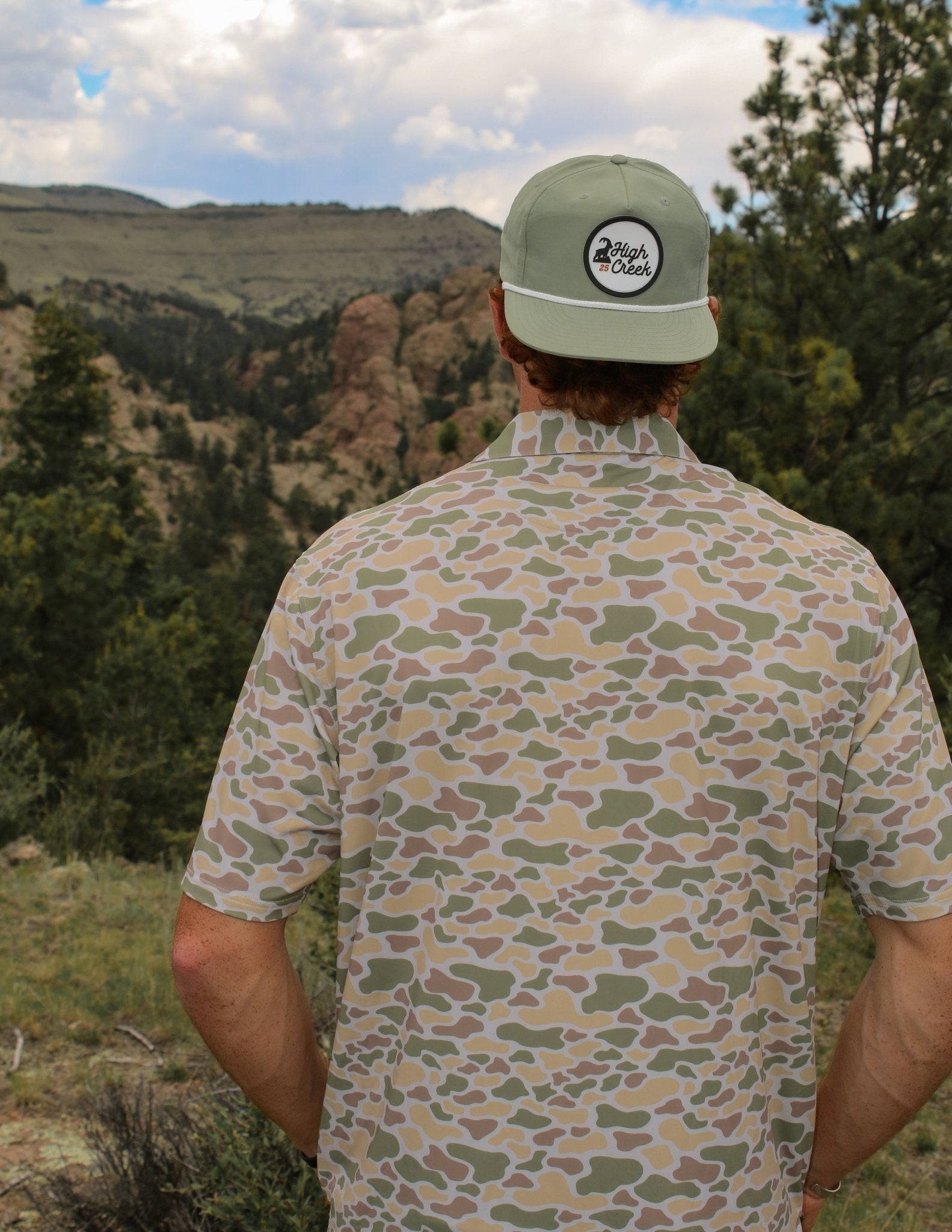 Ibex Standing Script Patch Hat Sage - High Creek