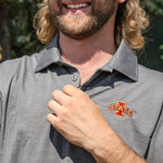 Iowa State University Clayton Heather Charcoal Polo - High Creek