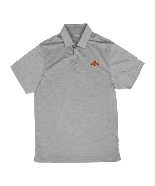 Iowa State University Clayton Light Grey Polo - High Creek