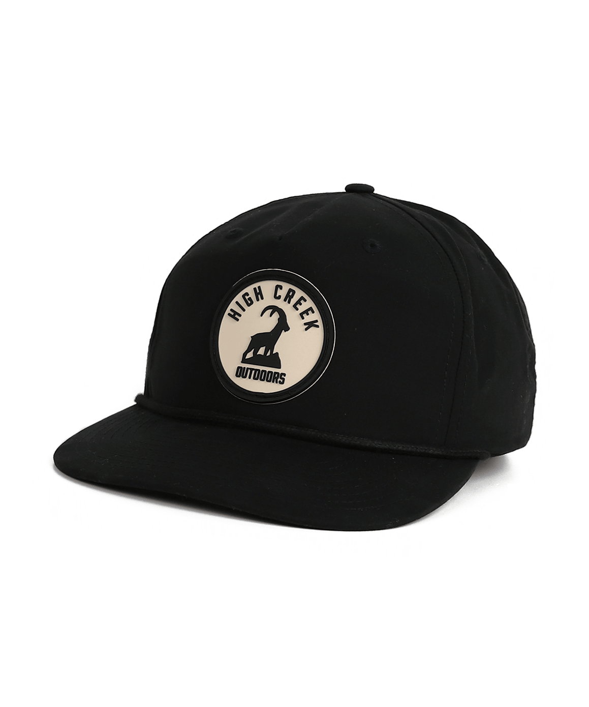 Round The Ibex Patch Hat Black - High Creek