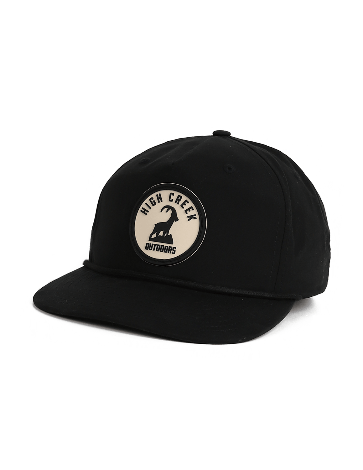 Round The Ibex Patch Hat Black - High Creek