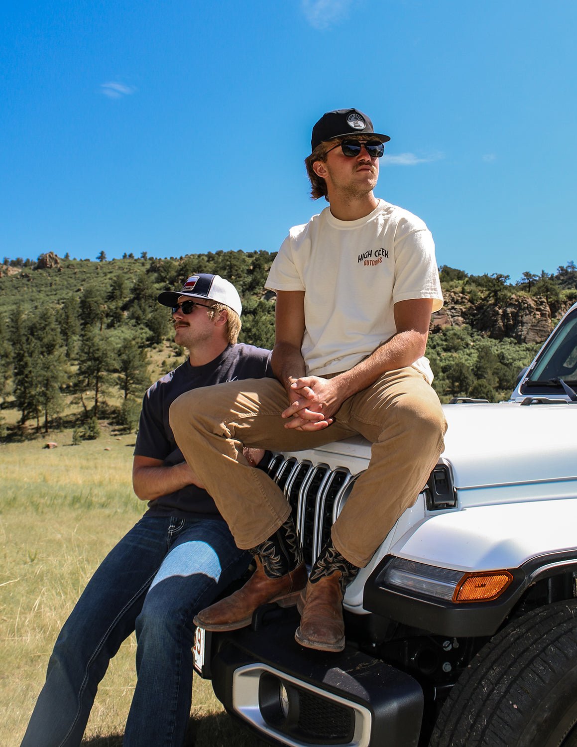 Round The Ibex Patch Mesh Back Hat Black - High Creek