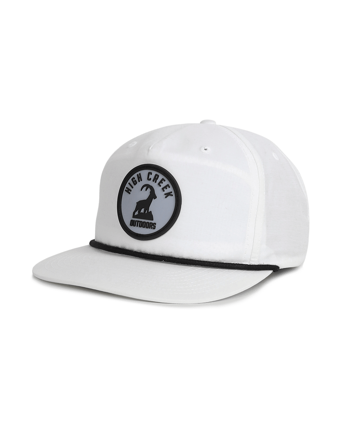 Round The Ibex Patch Mesh Back Hat White - High Creek