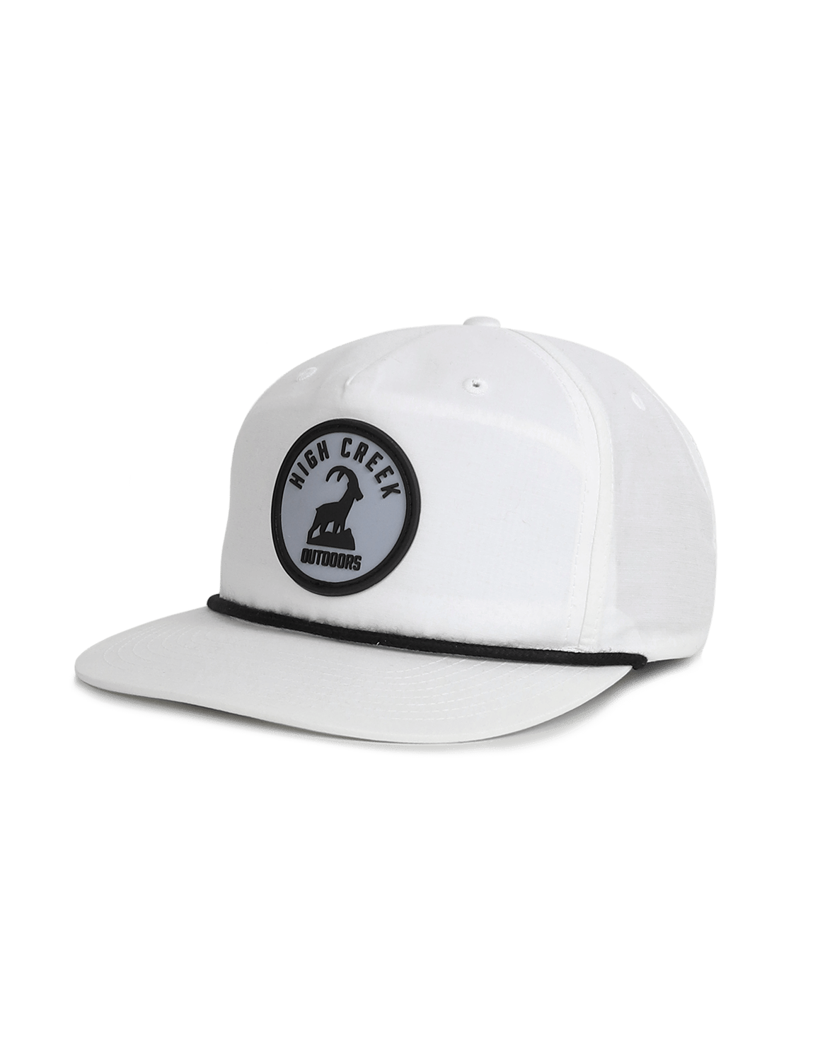 Round The Ibex Patch Mesh Back Hat White - High Creek