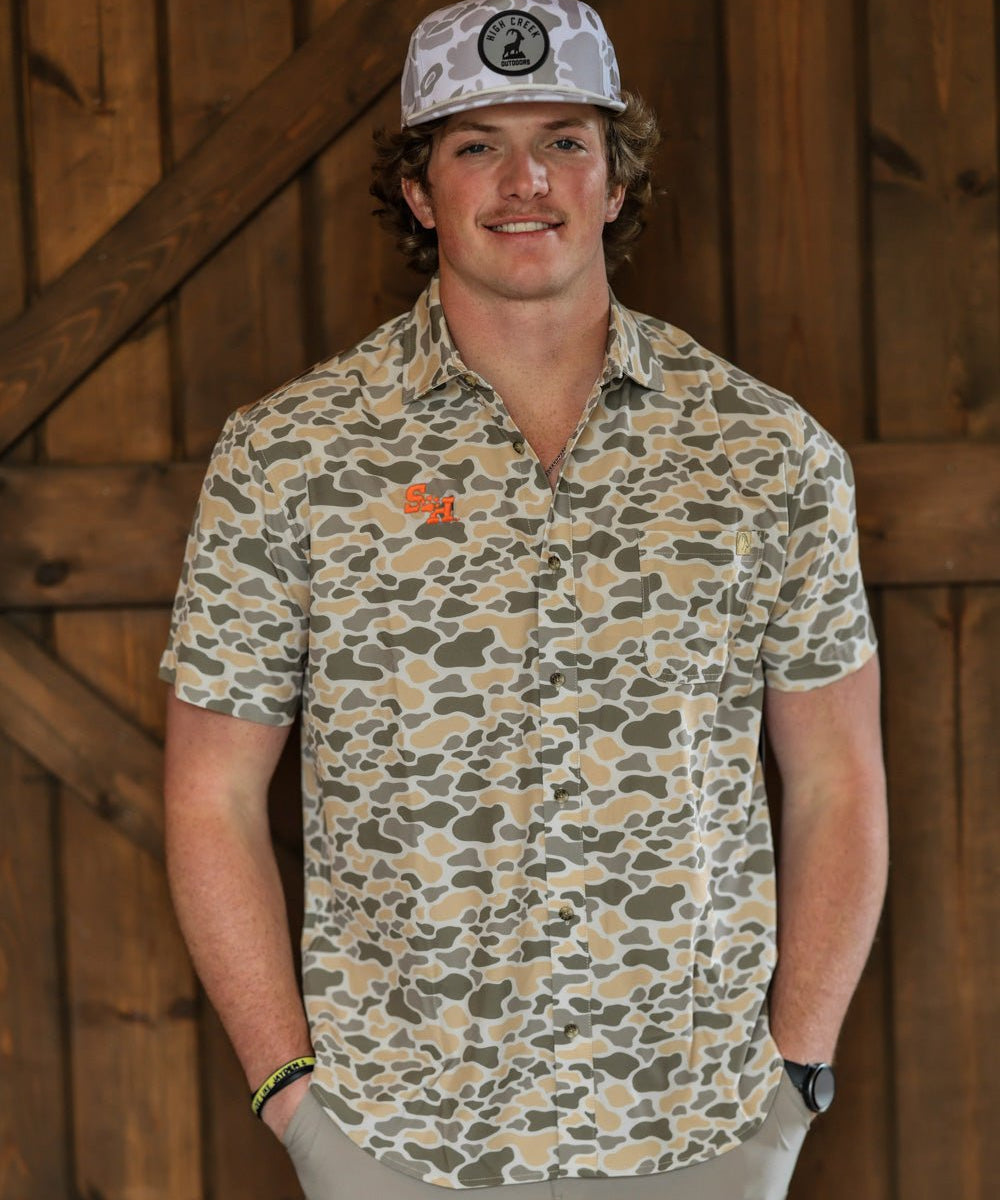 Sam Houston State University Burk Short Sleeve Button Up - High Creek