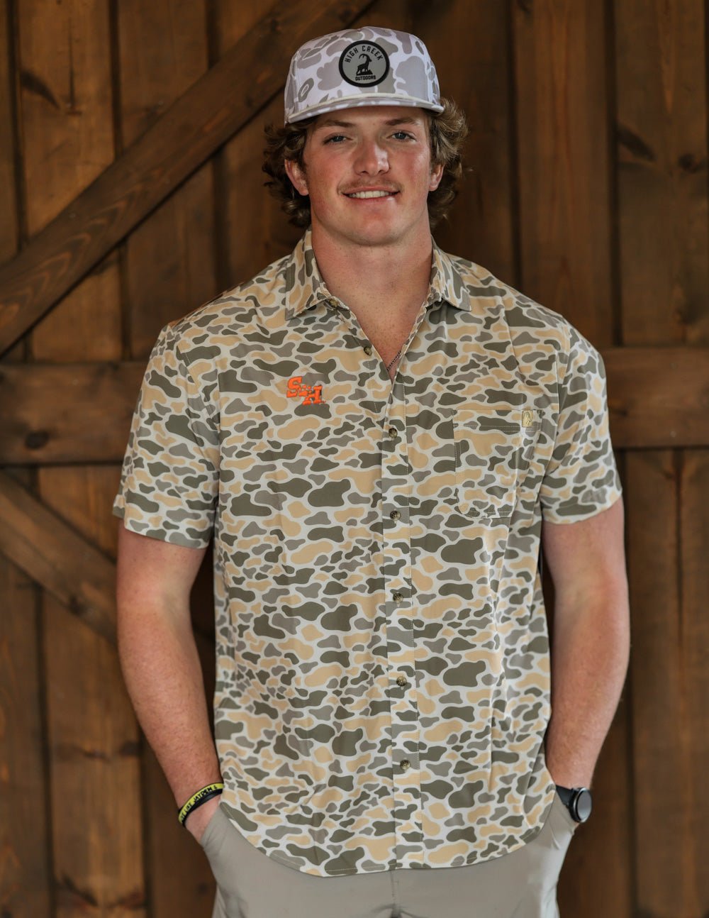 Sam Houston State University Burk Short Sleeve Button Up - High Creek