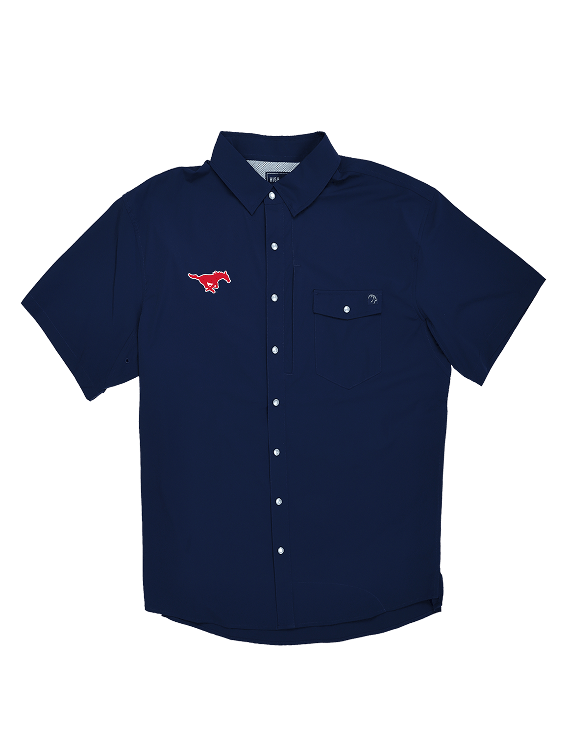 SMU 4 Mile Pearl Snap Navy - High Creek