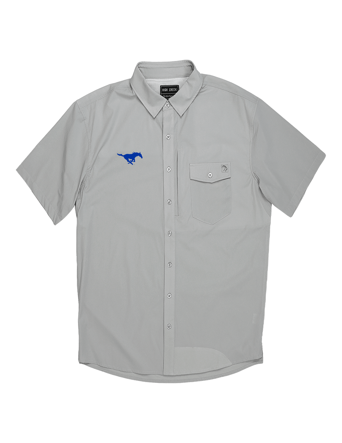 SMU Fishing Shirt Grey - High Creek