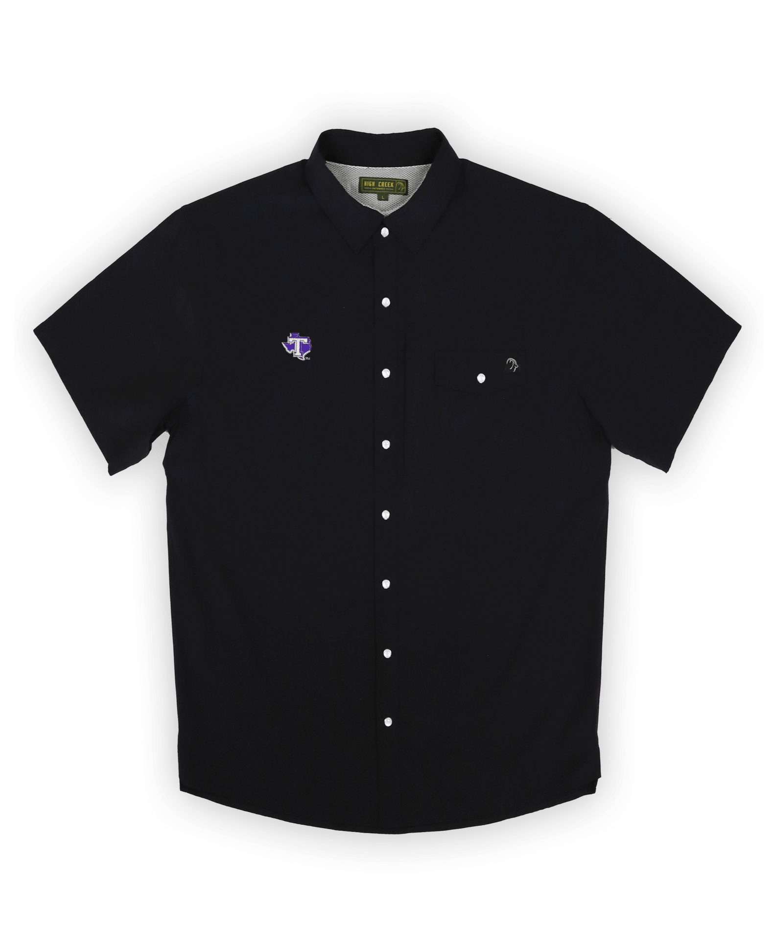 Tarleton State University 4 Mile Creek Pearl Snap Button - Up Black - High Creek