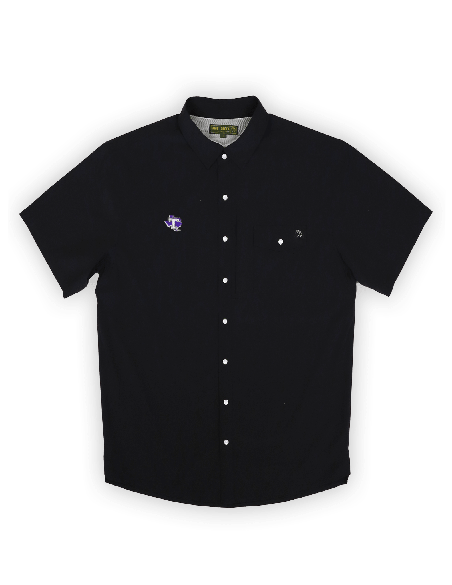 Tarleton State University 4 Mile Creek Pearl Snap Button - Up Black - High Creek