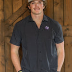 Tarleton State University Burk Short Sleeve Button Up Black - High Creek