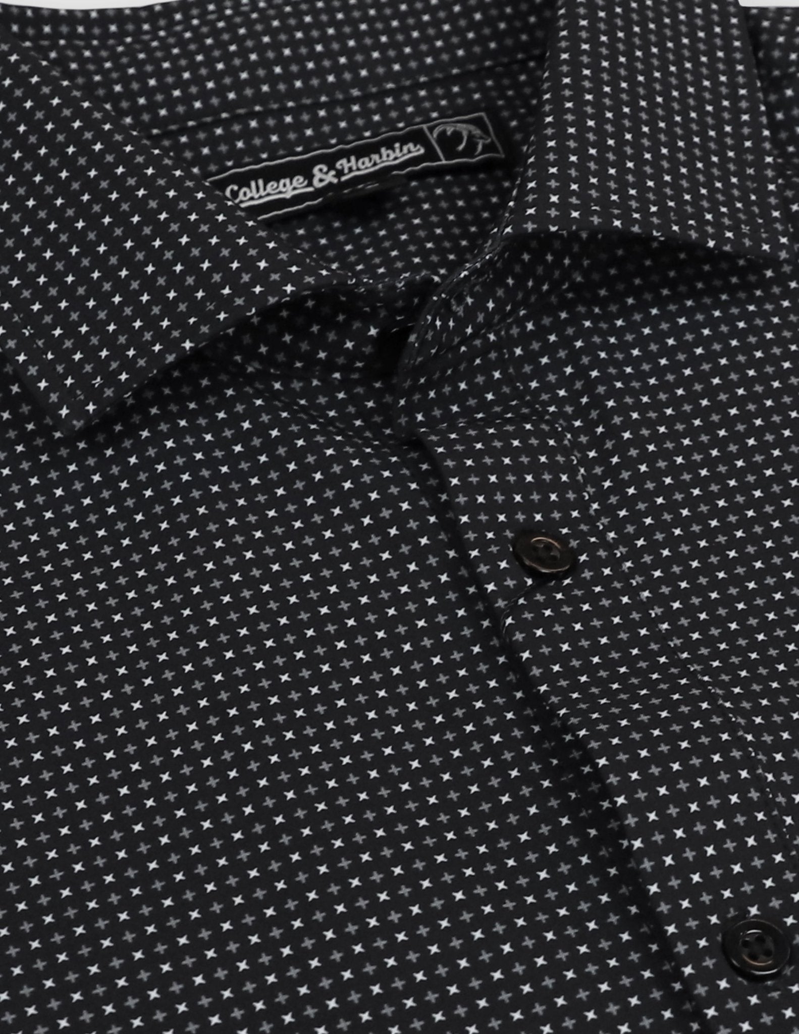 Tarleton State University Burk Short Sleeve Button Up Black - High Creek