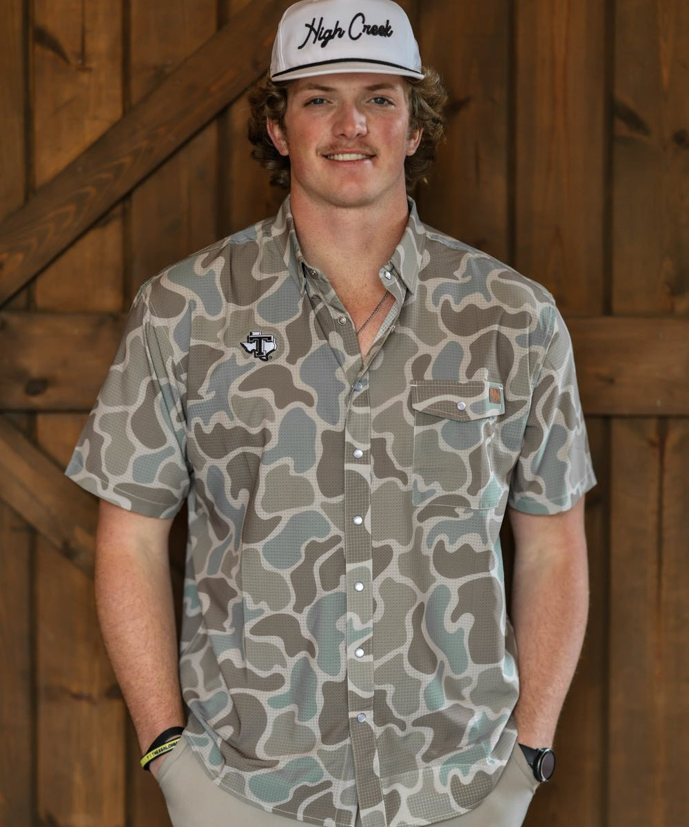 Tarleton State University Cole Camo Button Up - High Creek