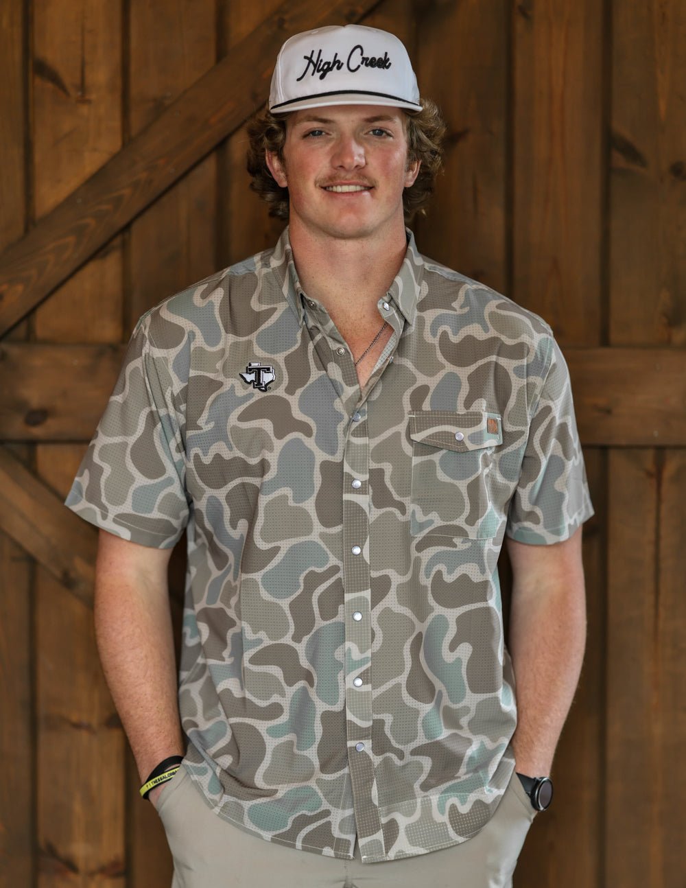 Tarleton State University Cole Camo Button Up - High Creek