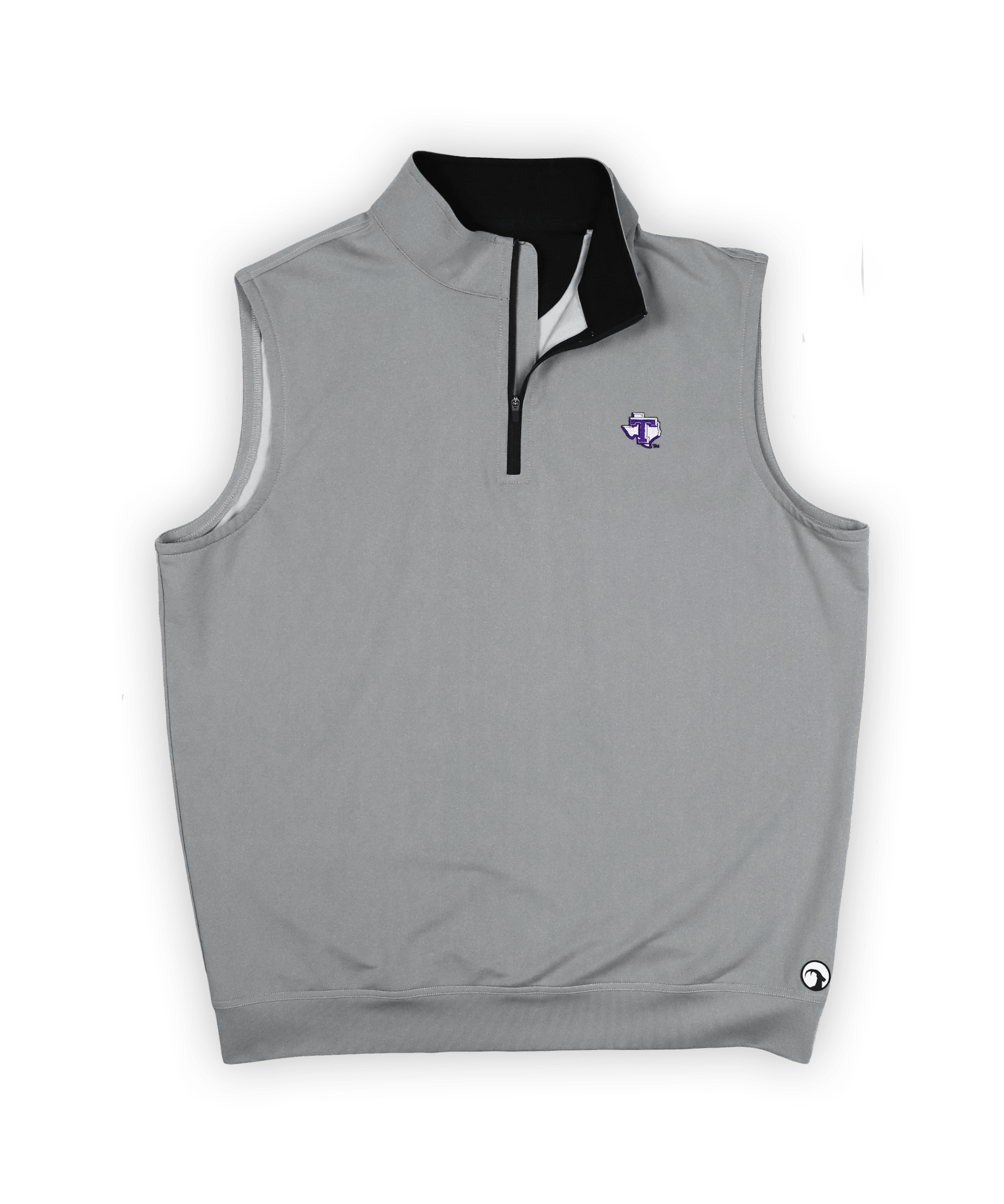 Tarleton State University Mac 1/4 Zip Vest Grey - High Creek