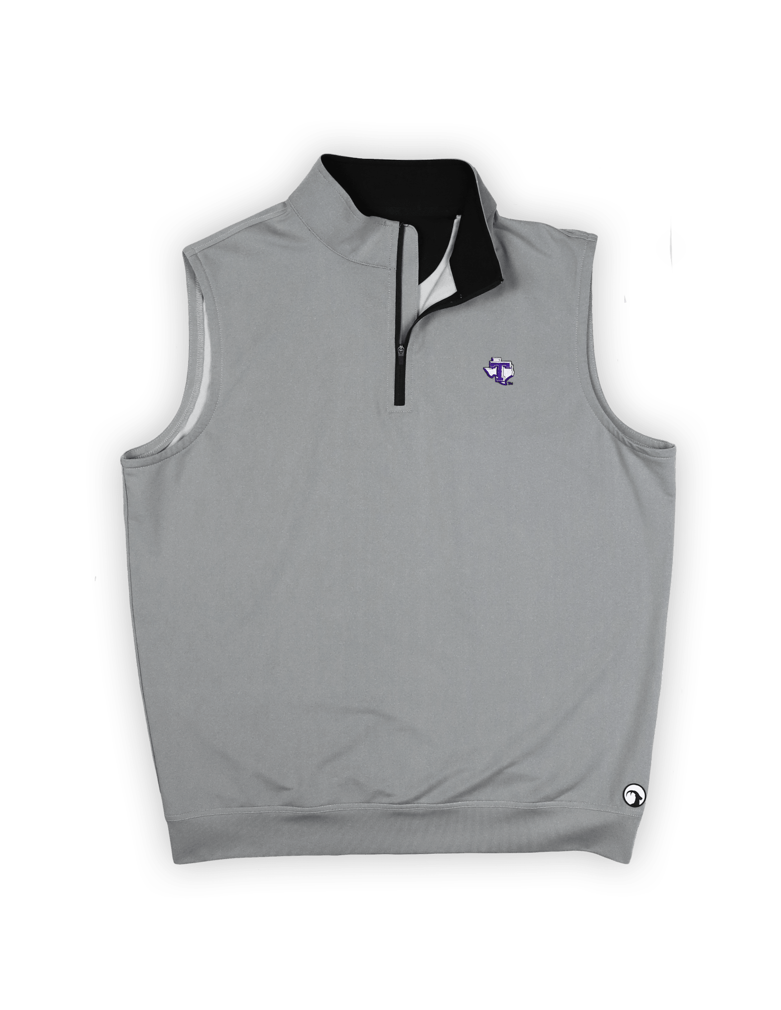 Tarleton State University Mac 1/4 Zip Vest Grey - High Creek