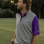 Tarleton State University Mac 1/4 Zip Vest Grey - High Creek