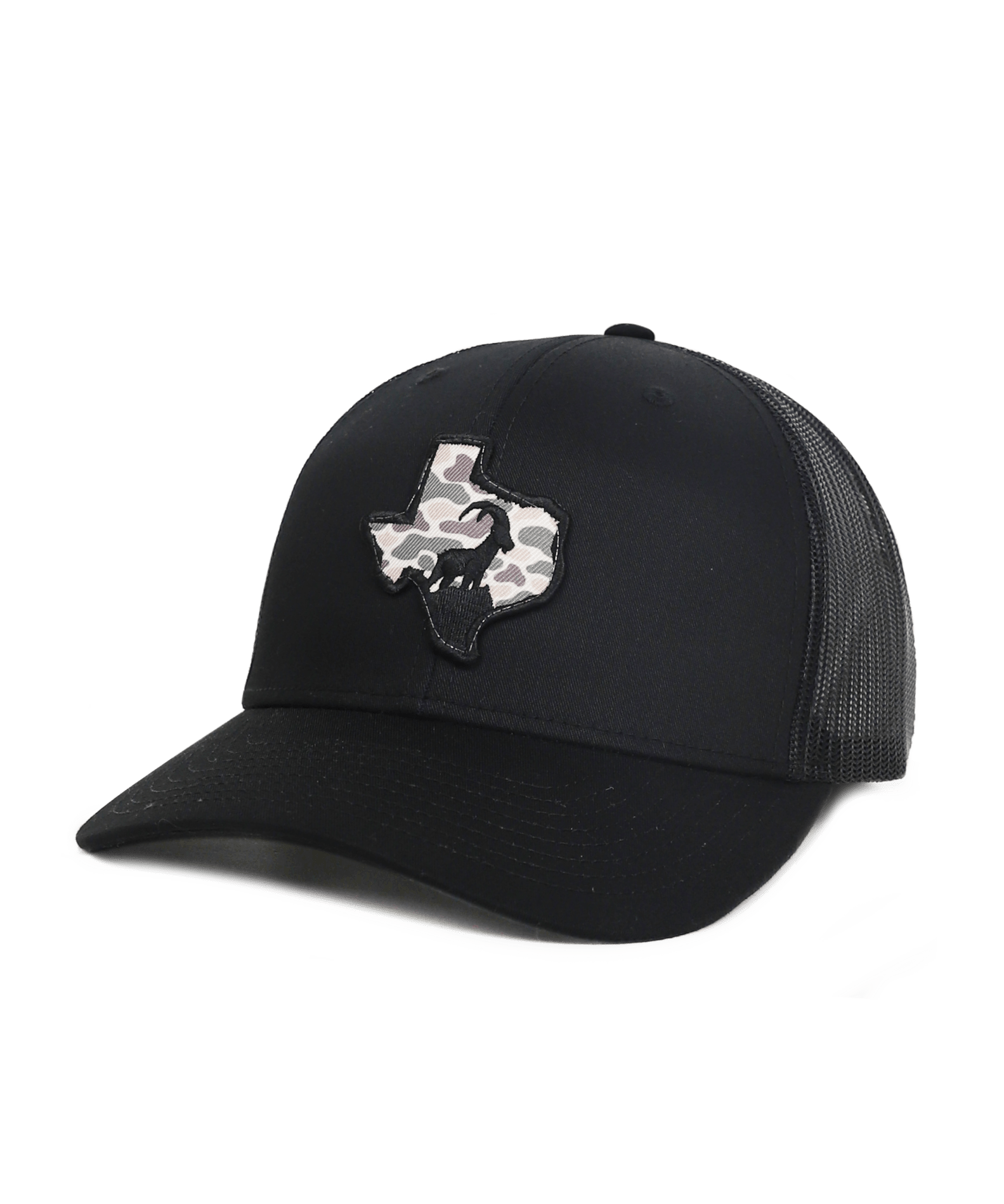 Texas Colors Camo Mesh Patch Hat Black - High Creek