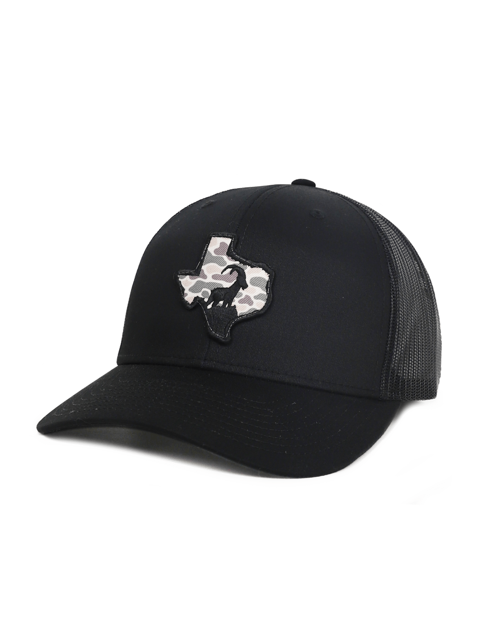Texas Colors Camo Mesh Patch Hat Black - High Creek