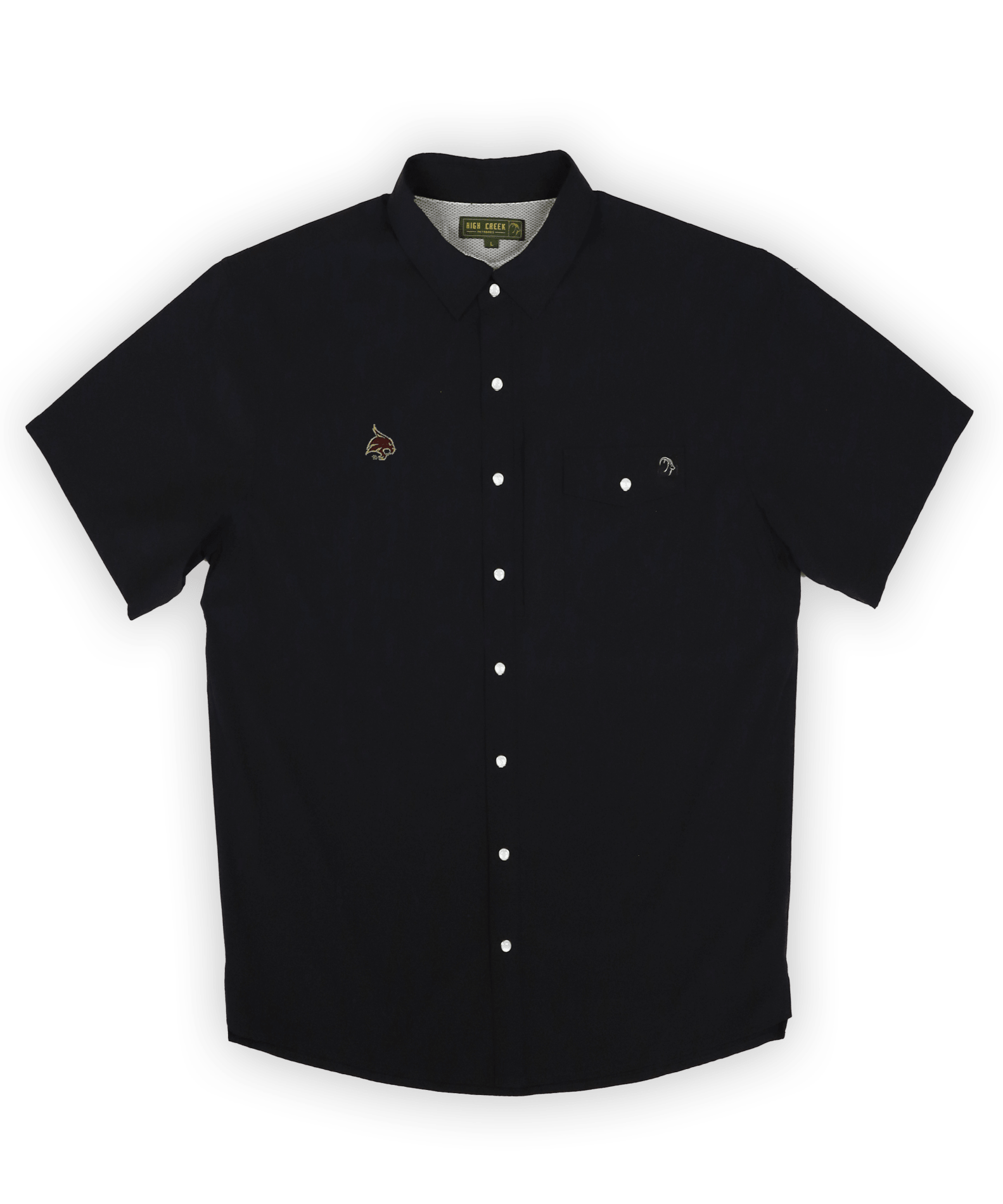 Texas State University 4 Mile Creek Pearl Snap Button - Up Black - High Creek