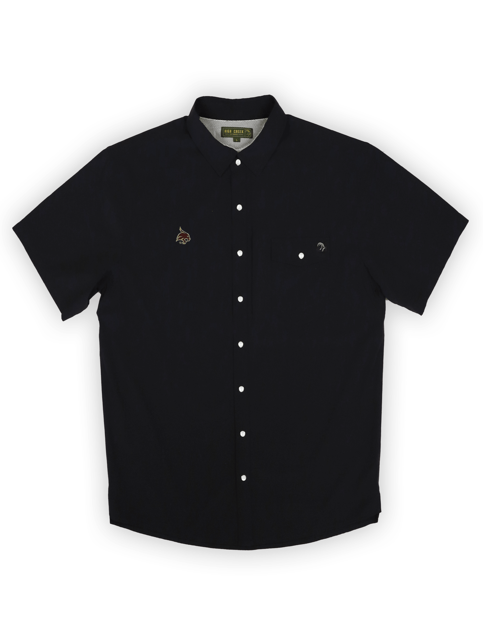 Texas State University 4 Mile Creek Pearl Snap Button - Up Black - High Creek