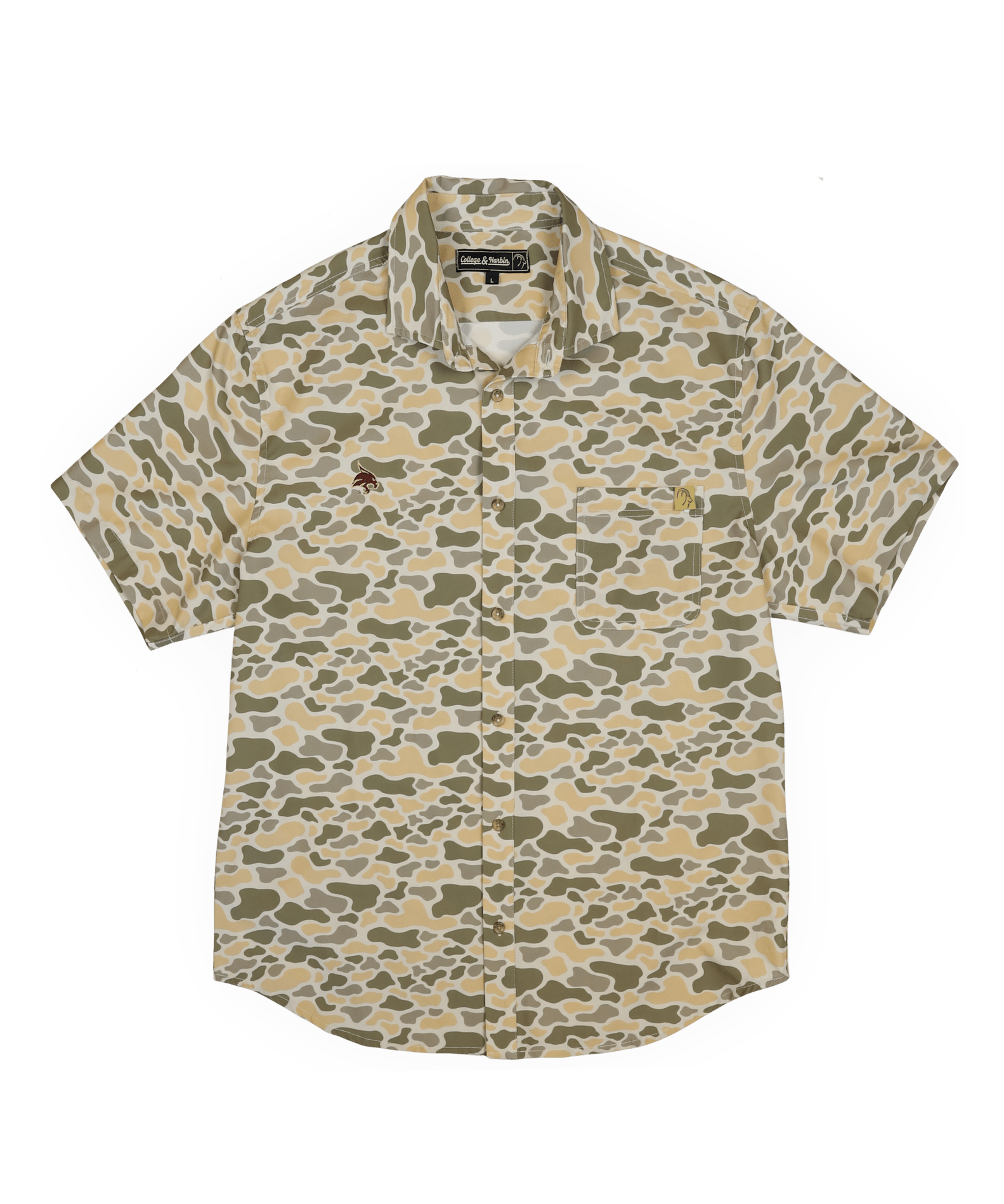Texas State University Burk Short Sleeve Button Up - High Creek