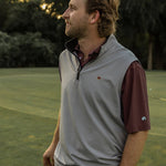 Texas State University Mac 1/4 Zip Vest Grey - High Creek