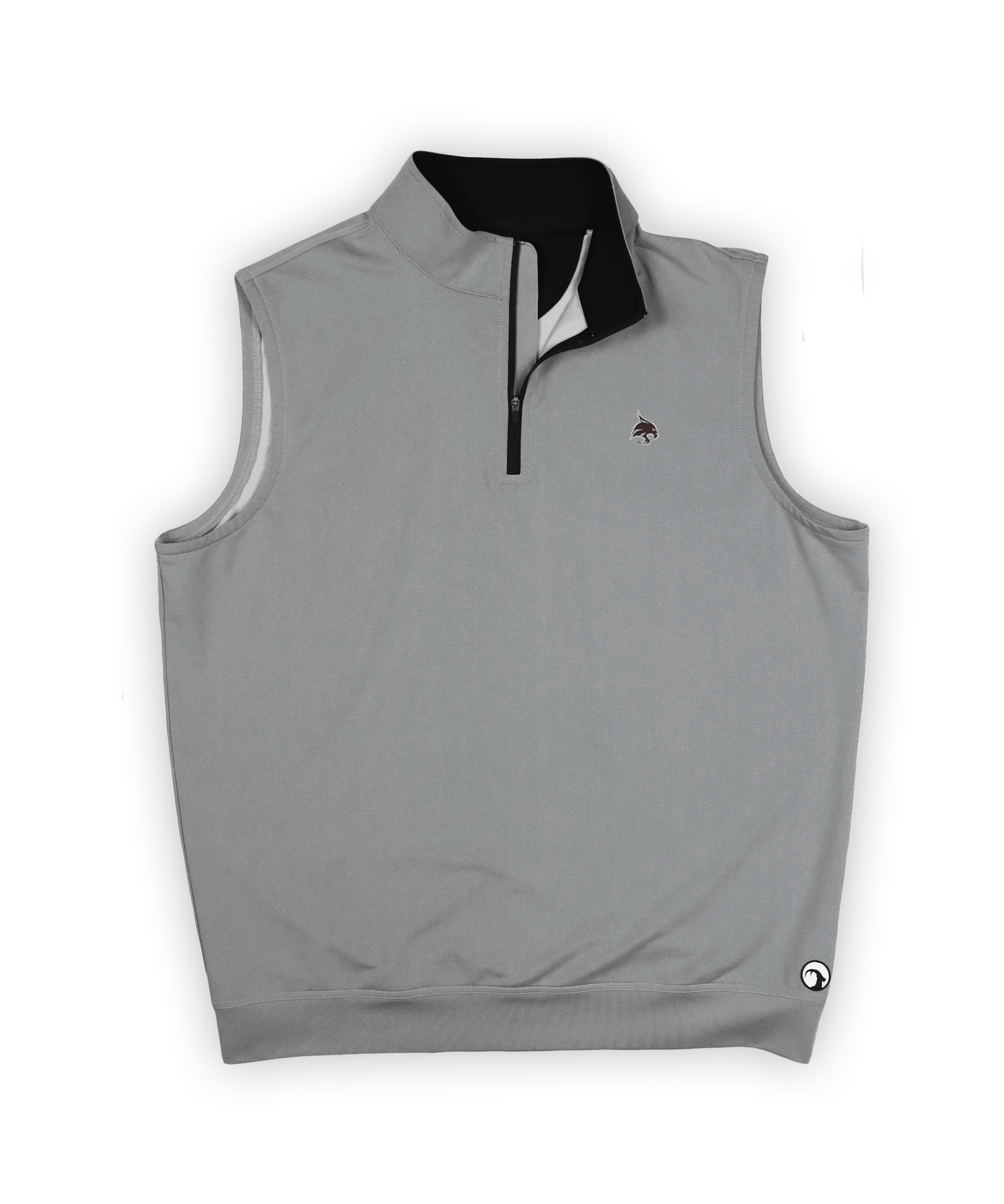 Texas State University Mac 1/4 Zip Vest Grey - High Creek