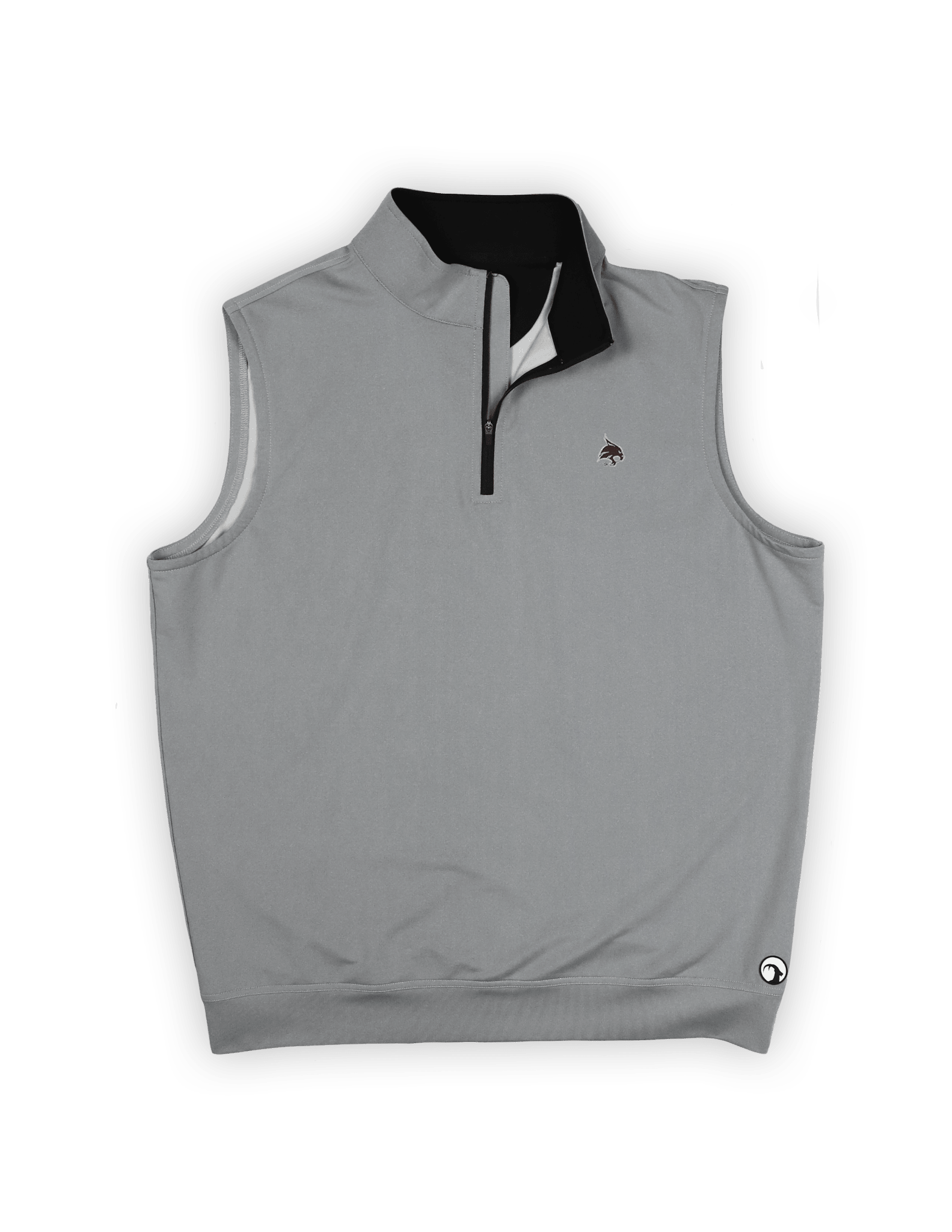 Texas State University Mac 1/4 Zip Vest Grey - High Creek