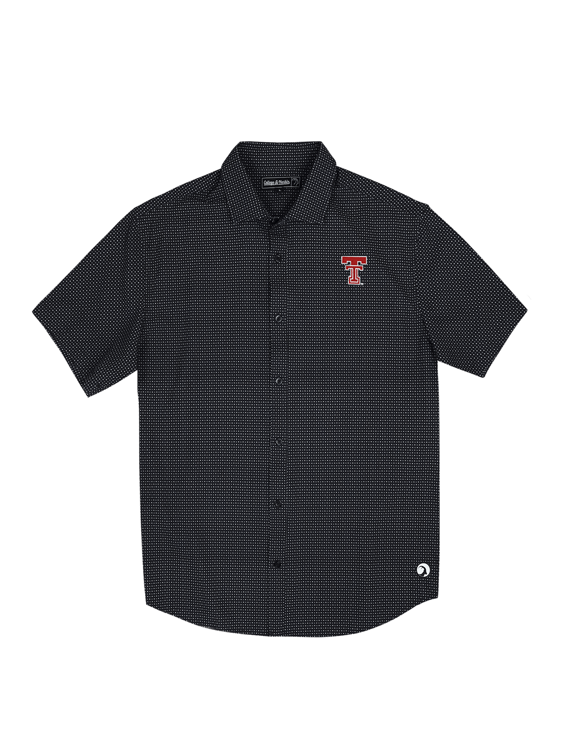 Texas Tech Burk Short Sleeve Button Up Black - High Creek