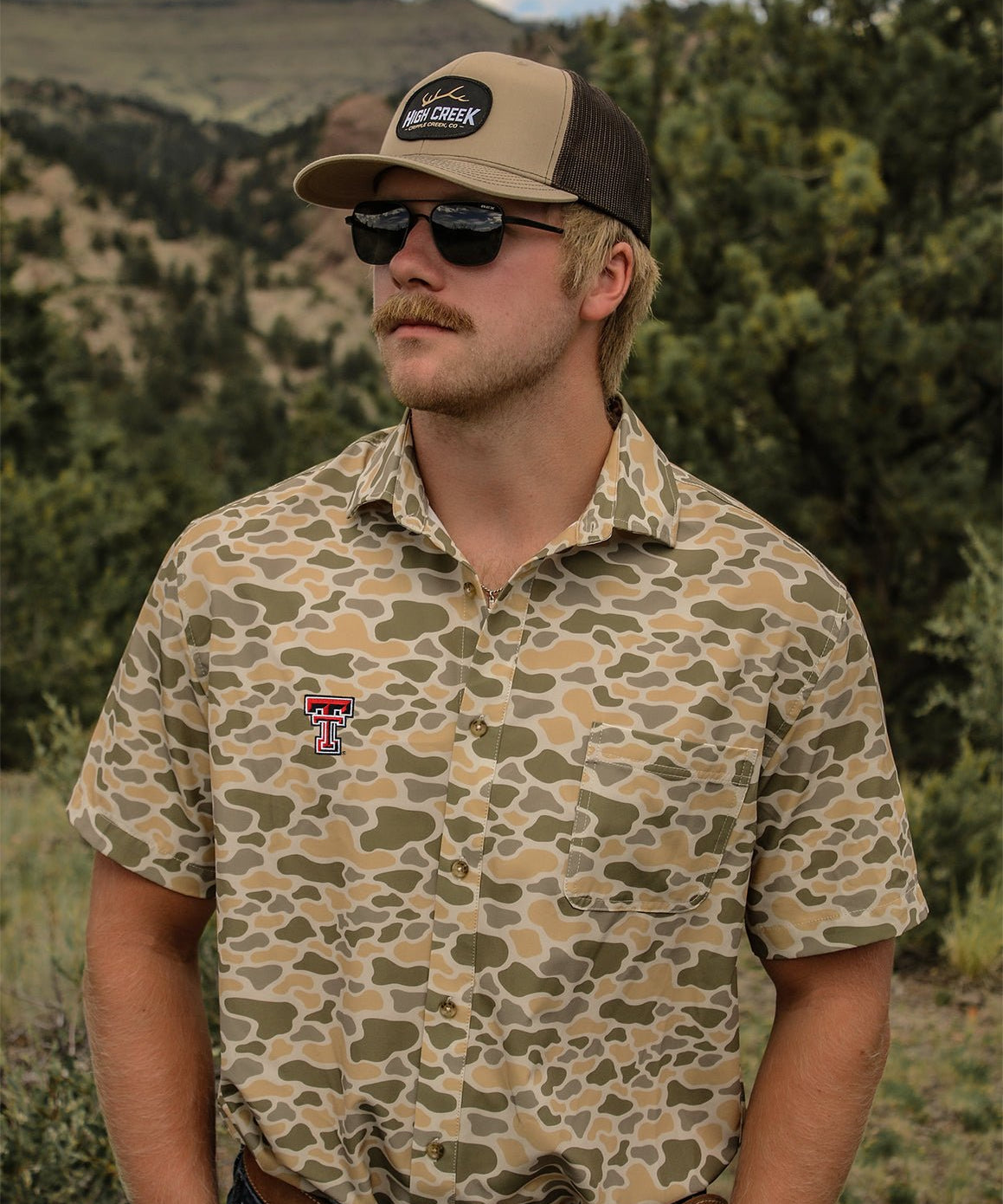 Texas Tech University Burk Short Sleeve Button Up - High Creek