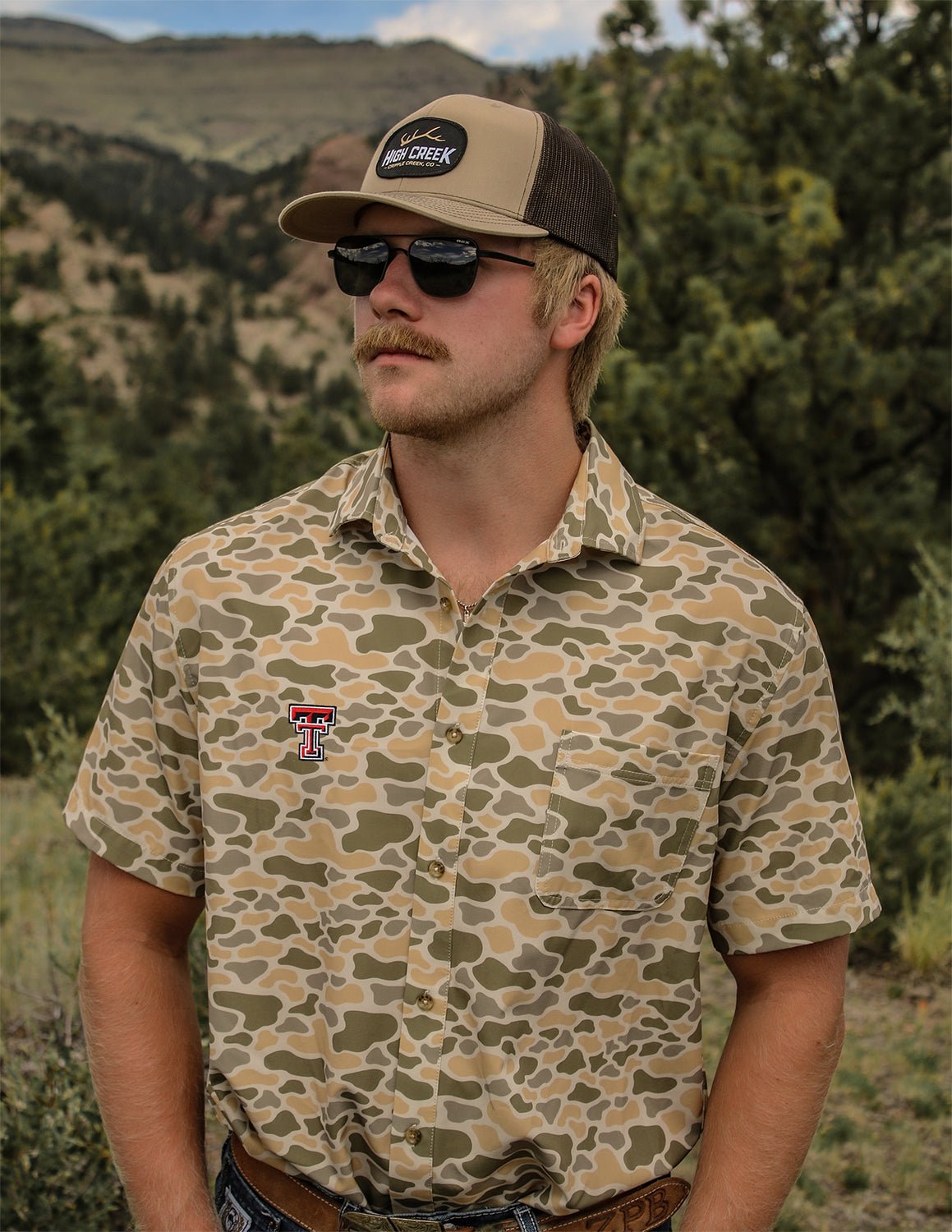 Texas Tech University Burk Short Sleeve Button Up - High Creek