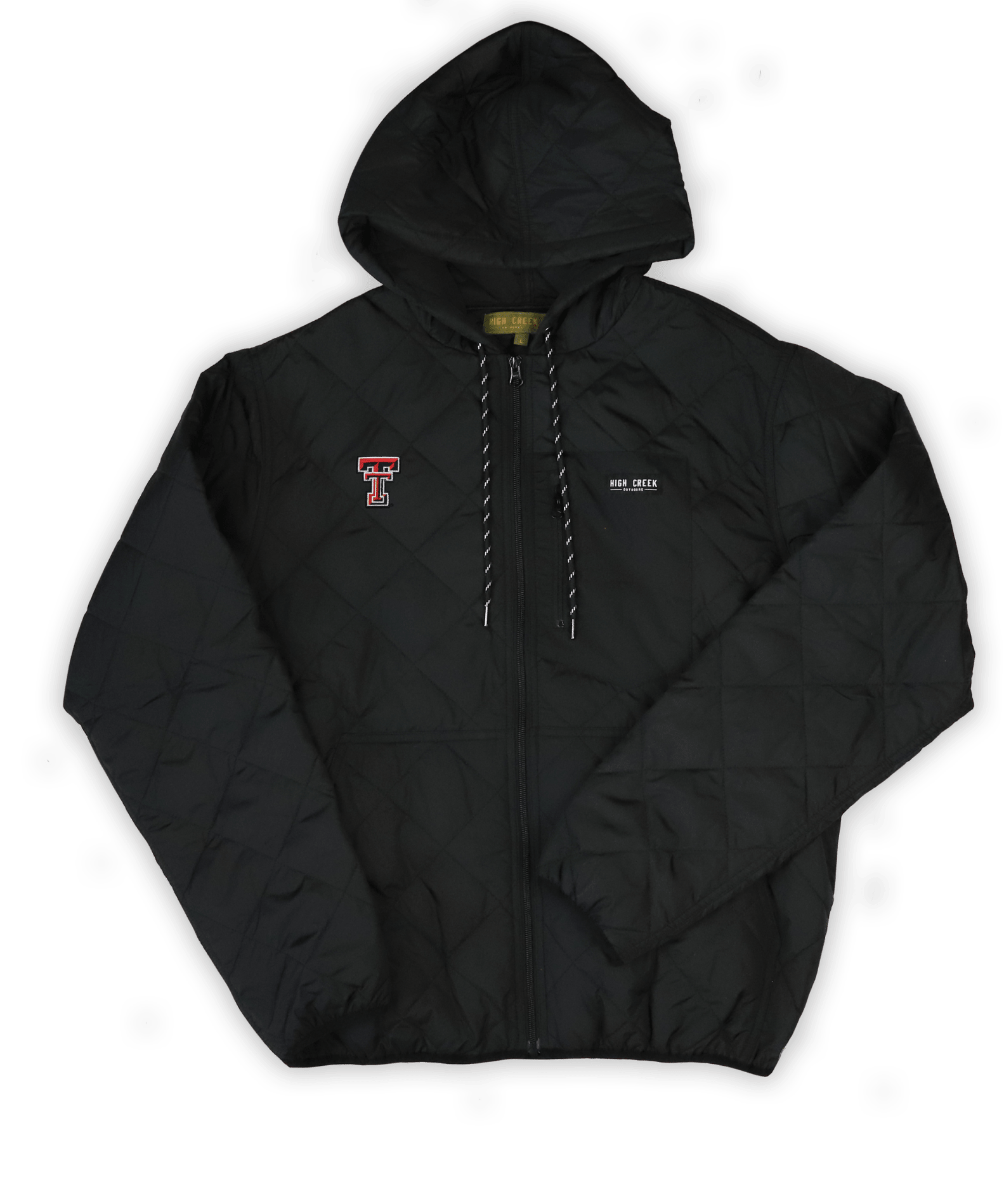 Texas Tech University Graham Hooded Puffer Jacket Black - High Creek