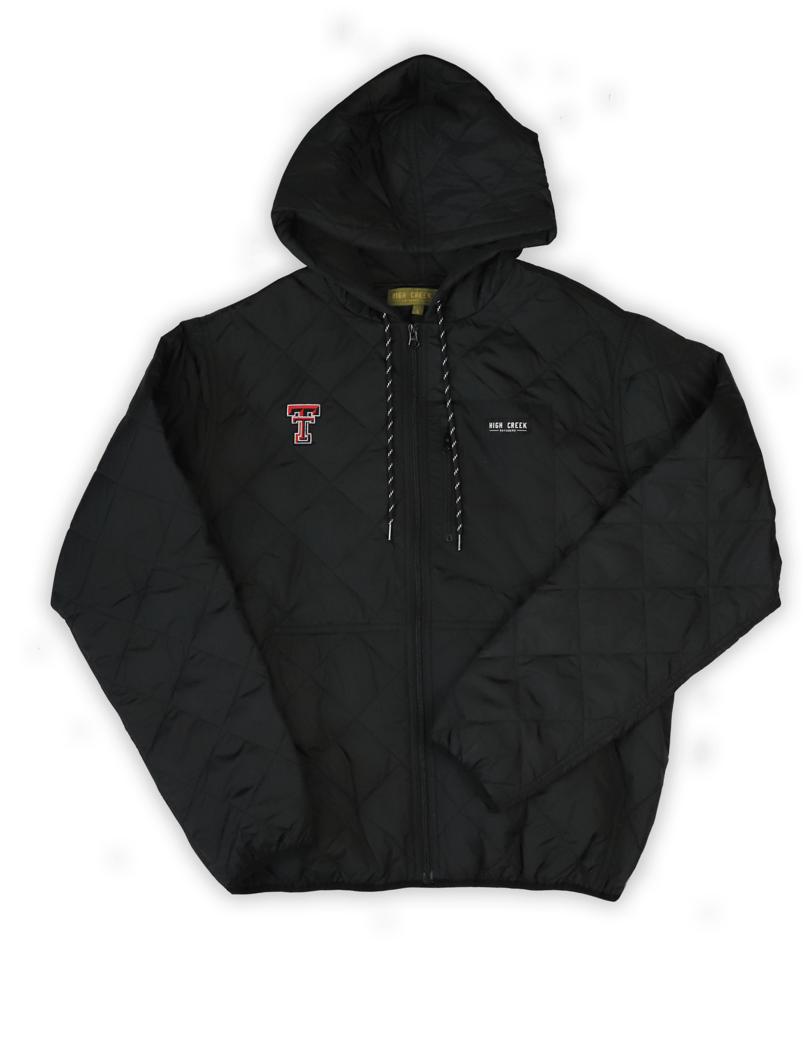 Texas Tech University Graham Hooded Puffer Jacket Black - High Creek
