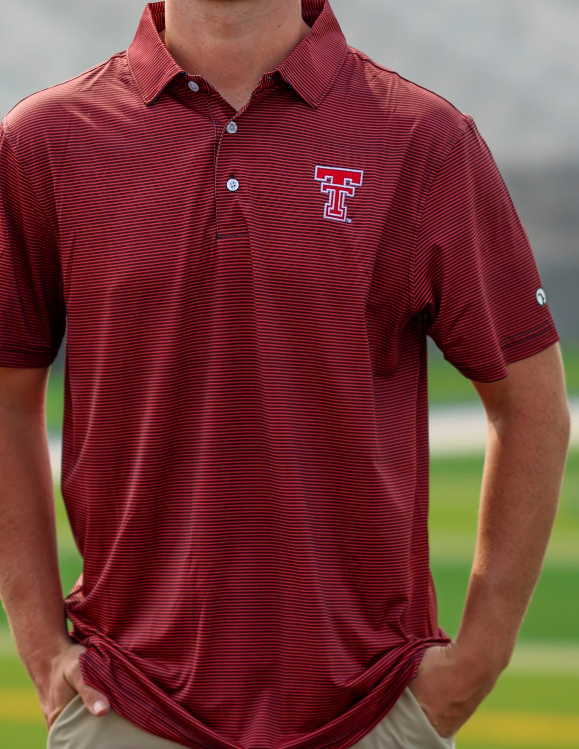 Texas Tech University Hairline Stripe Polo - High Creek