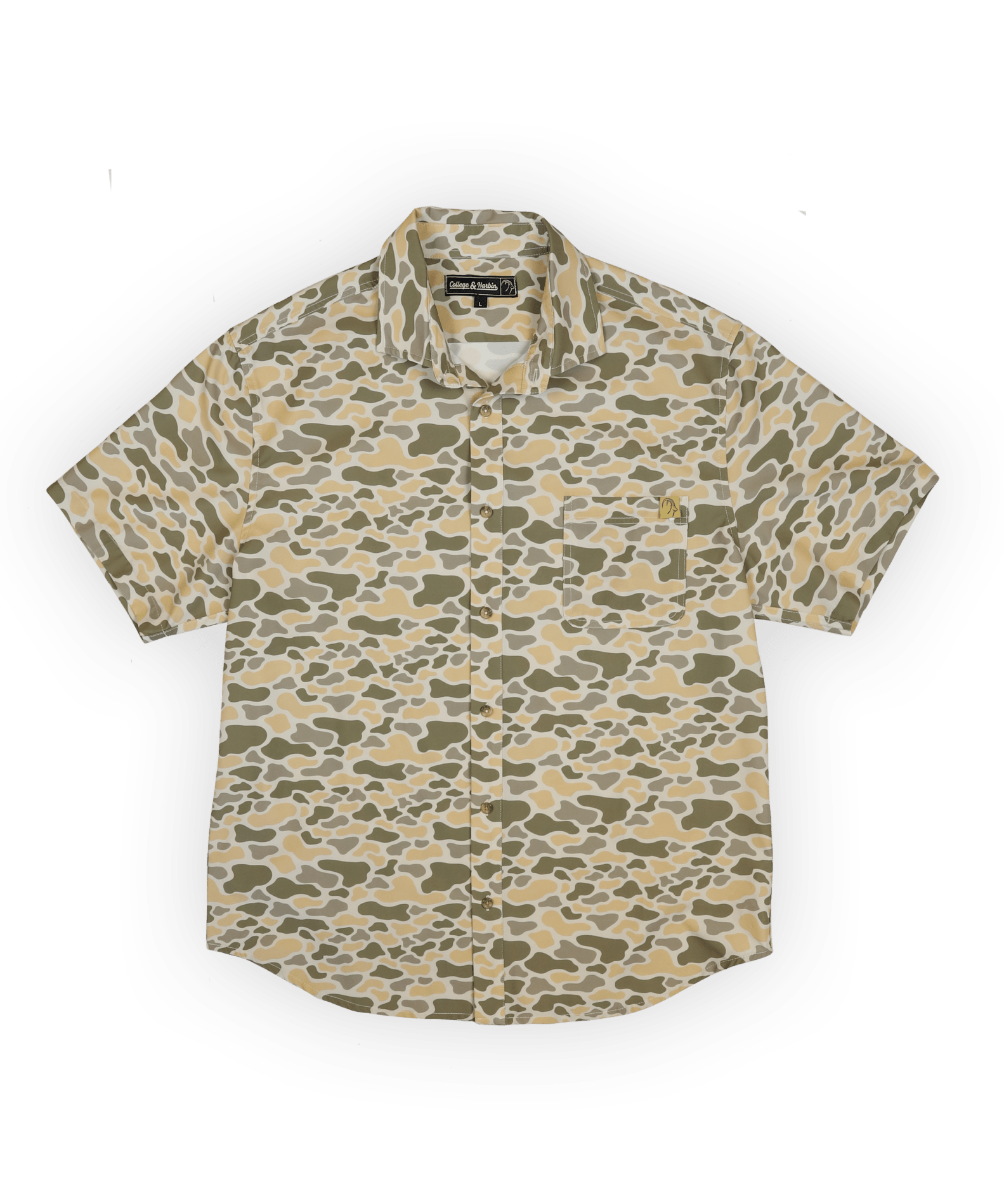 The Burk Short Sleeve Button Up Cripple Creek Camo - High Creek