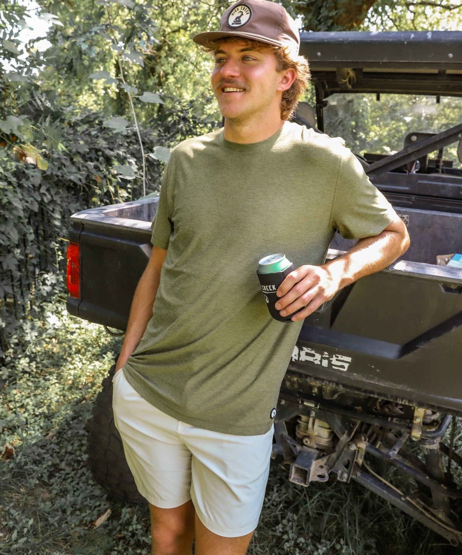 The Daily Tee Heather Military Green - High Creek